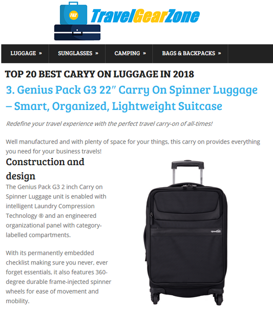 Best Carry-on Luggage in 2018: Travel Gear Zone