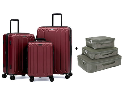 Bundle: 3 Piece Luggage Set + Packing Cubes